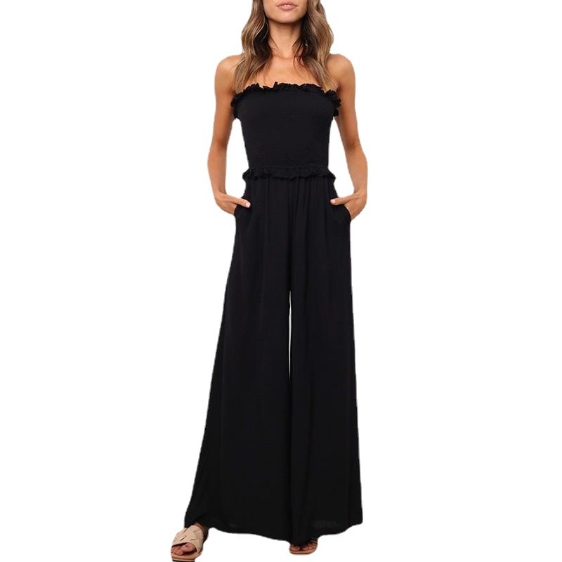European And American Leisure Loose Sleeveless Jumpsuit - 图片 4