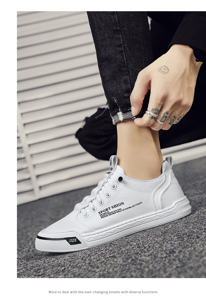 Men's Canvas Shoes Breathable Casual Skateboard Shoes - 图片 9
