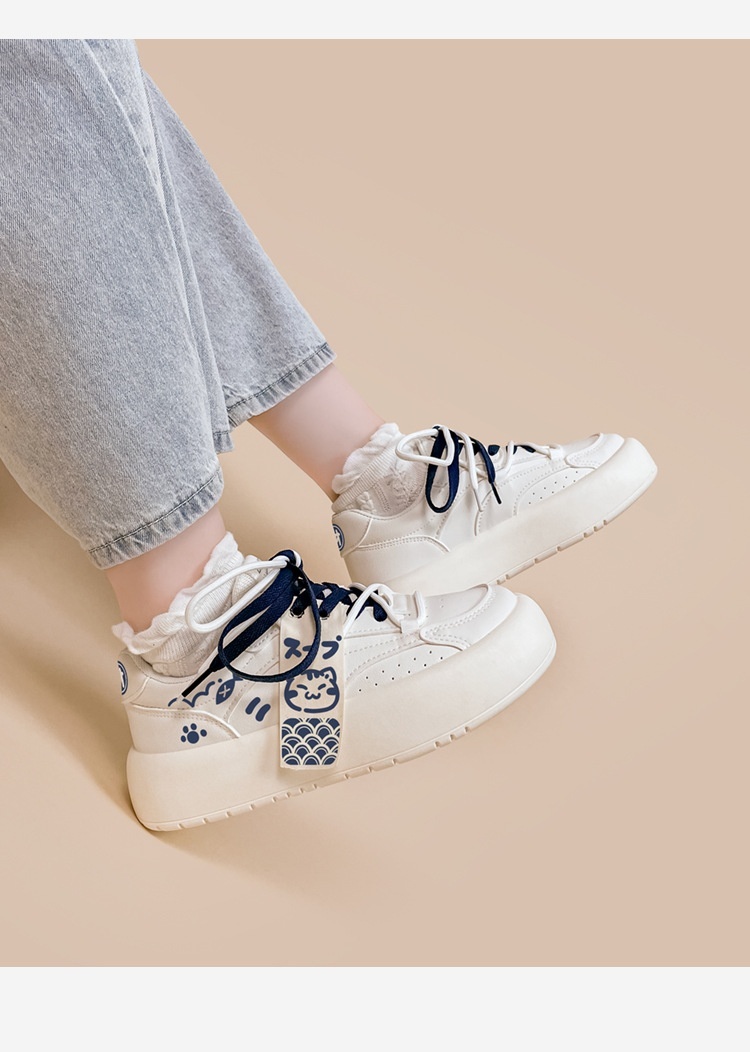 Japanese Cute Girls' Sports And Leisure Bread Shoes Design Sense - 图片 6