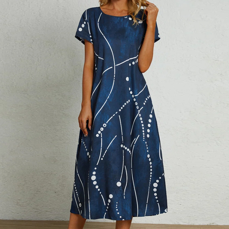 Printing Dress European And American Women's Clothing Fashion Long Skirt - 图片 10