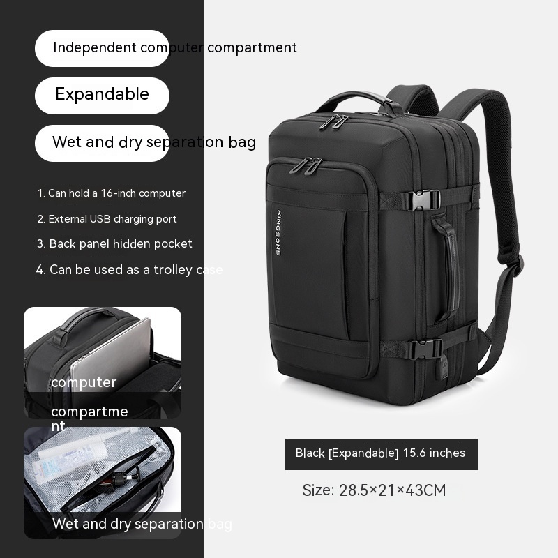 Travel Bag Multi-layer Horizontal Large Capacity Thickened Notebook Backpack - 图片 5