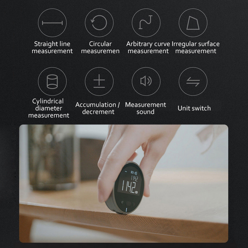 Distance Measuring Instrument Electronic Measuring Ruler Tape Measure High Definition Digital LCD High Precision Electronic Measuring Ruler Tool - 图片 7