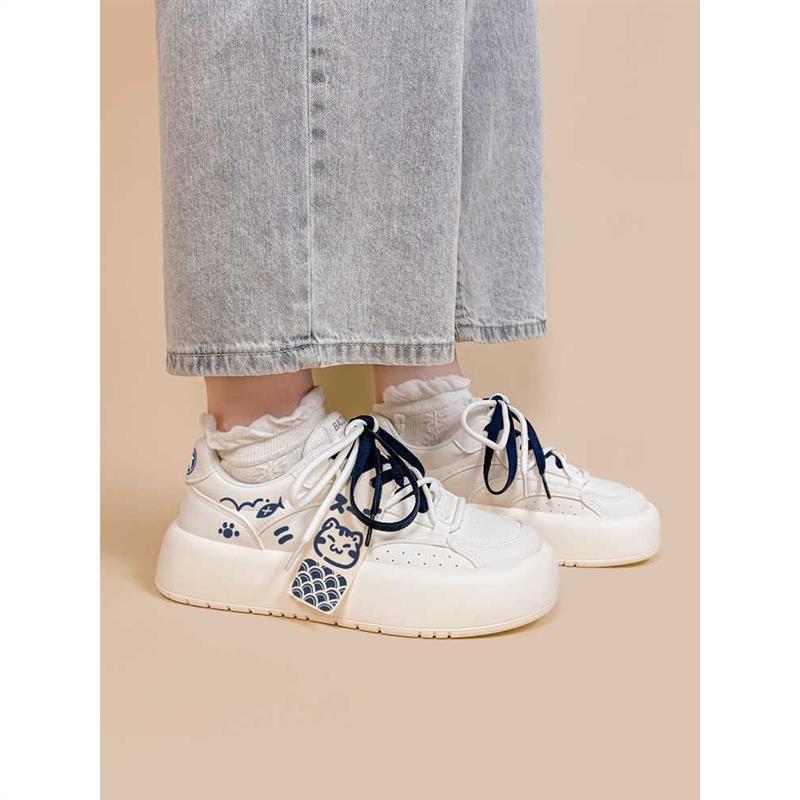 Japanese Cute Girls' Sports And Leisure Bread Shoes Design Sense - 图片 4