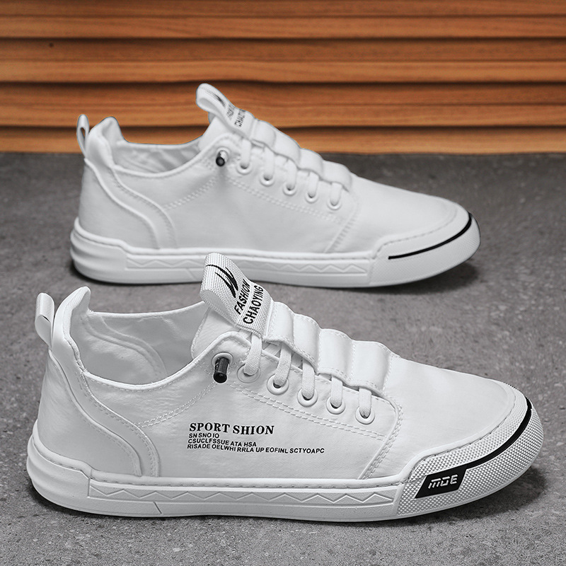 Men's Canvas Shoes Breathable Casual Skateboard Shoes - 图片 3