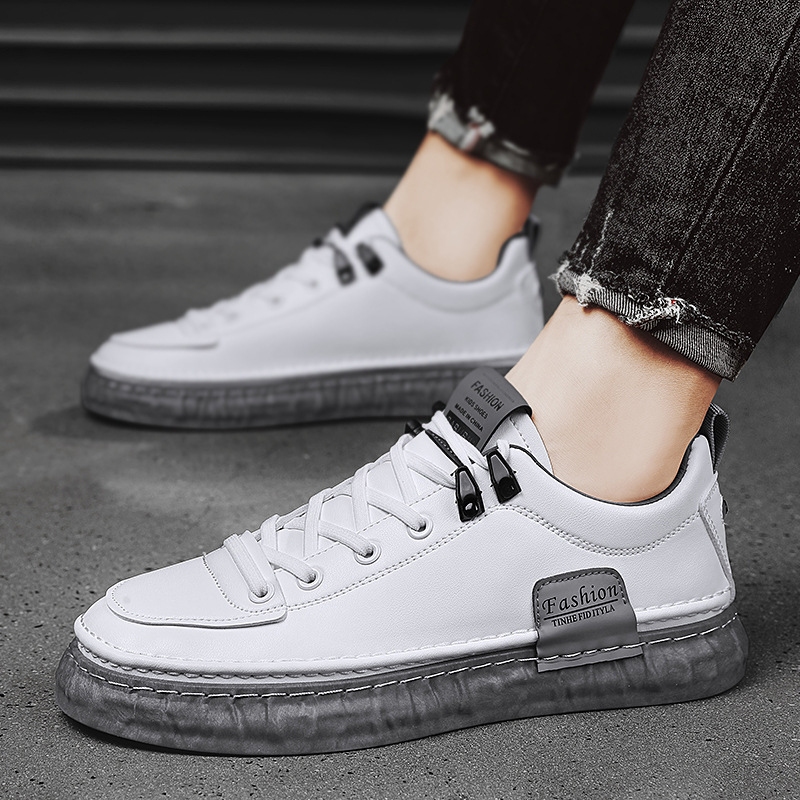 Sports White Shoes Breathable Men - 图片 2