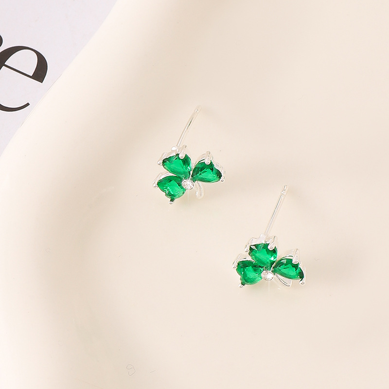 All-matching Women's Crystal Stylish Flower Earrings - 图片 2
