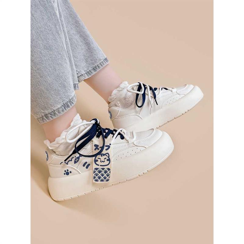 Japanese Cute Girls' Sports And Leisure Bread Shoes Design Sense - 图片 3