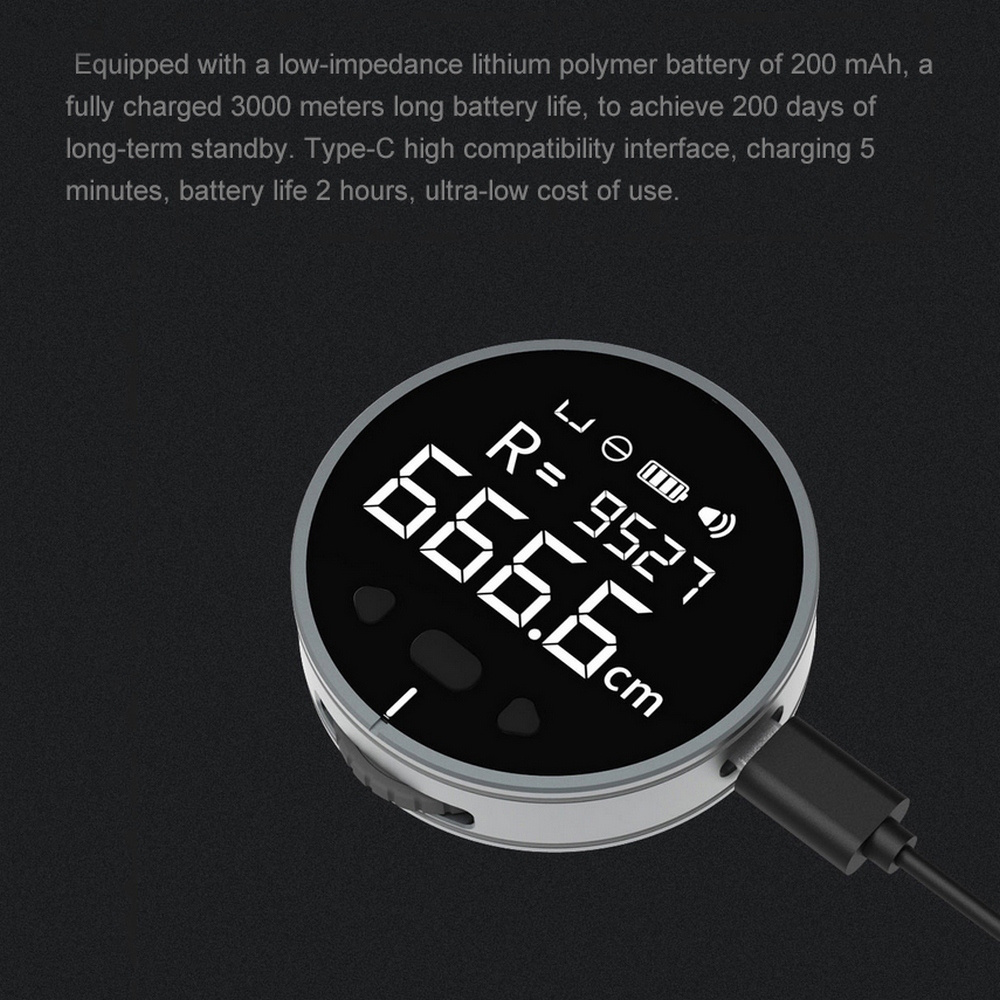Distance Measuring Instrument Electronic Measuring Ruler Tape Measure High Definition Digital LCD High Precision Electronic Measuring Ruler Tool - 图片 3