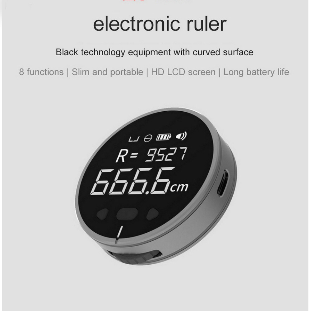 Distance Measuring Instrument Electronic Measuring Ruler Tape Measure High Definition Digital LCD High Precision Electronic Measuring Ruler Tool - 图片 2