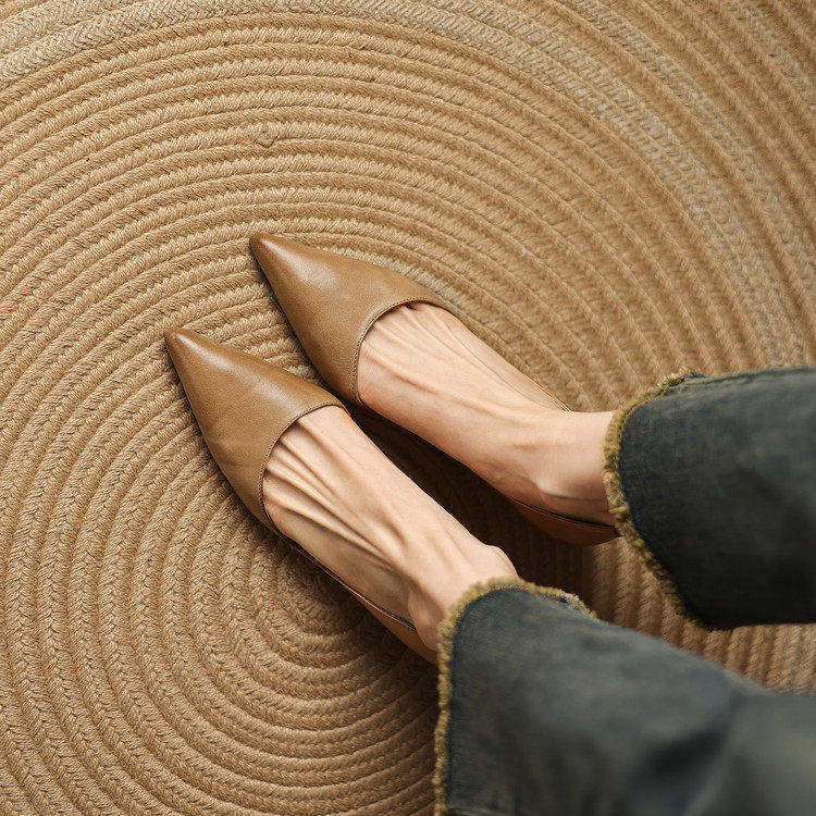 Women's Retro French-Style Pointed-Toe High Heels - 图片 2