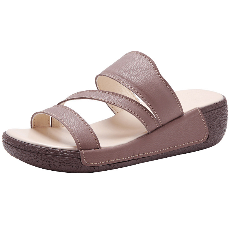 Thick-soled Slippers Arrival Versatile And Simple For Outdoor Wear Womens - 图片 5