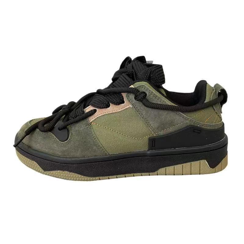 Men's Black Sporty Casual Platform Sneakers - 图片 5